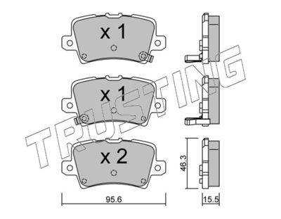 7450 TRUSTING Комплект тормозных колодок, дисковый тормоз