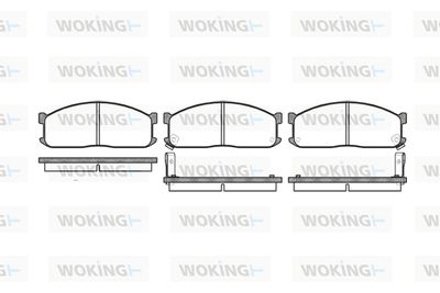 P344302 WOKING Комплект тормозных колодок, дисковый тормоз