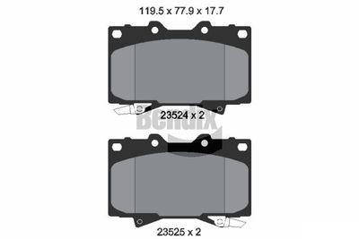 BPD2002 BENDIX Braking Комплект тормозных колодок, дисковый тормоз