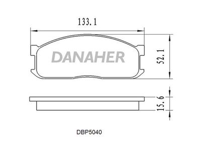 DBP5040 DANAHER Комплект тормозных колодок, дисковый тормоз