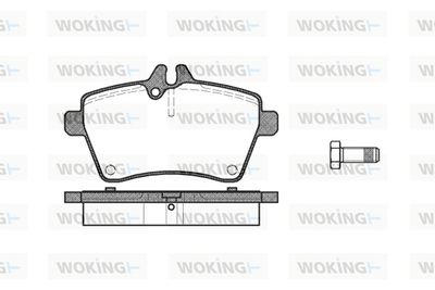 P1044300 WOKING Комплект тормозных колодок, дисковый тормоз