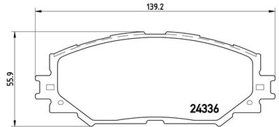 P83082 BREMBO Комплект тормозных колодок, дисковый тормоз