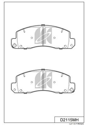 D2115MH MK Kashiyama Комплект тормозных колодок, дисковый тормоз