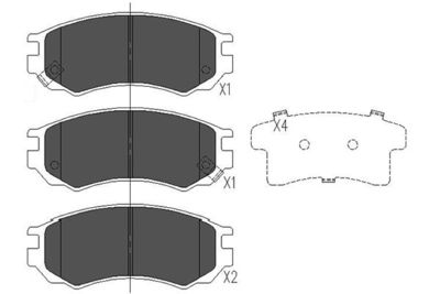 KBP6531 KAVO PARTS Комплект тормозных колодок, дисковый тормоз