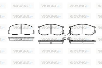 P087302 WOKING Комплект тормозных колодок, дисковый тормоз