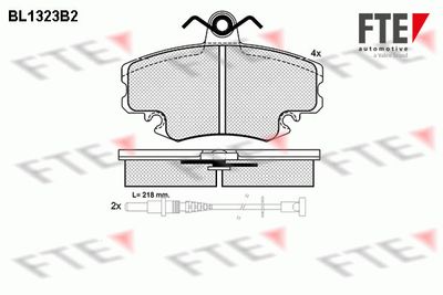 BL1323B2 FTE Комплект тормозных колодок, дисковый тормоз