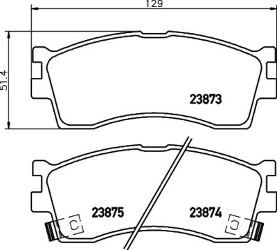 8DB355028041 HELLA PAGID Комплект тормозных колодок, дисковый тормоз