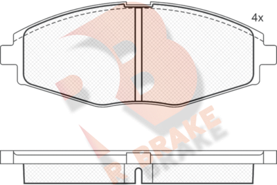 RB1262 R BRAKE Комплект тормозных колодок, дисковый тормоз