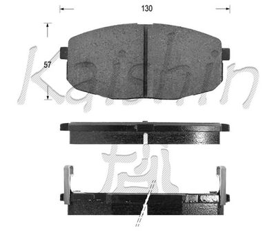 FK11163 KAISHIN Комплект тормозных колодок, дисковый тормоз