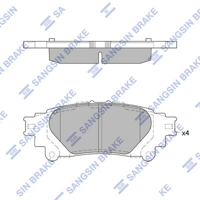 SP4131 Hi-Q Комплект тормозных колодок, дисковый тормоз