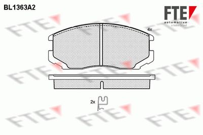 BL1363A2 FTE Комплект тормозных колодок, дисковый тормоз