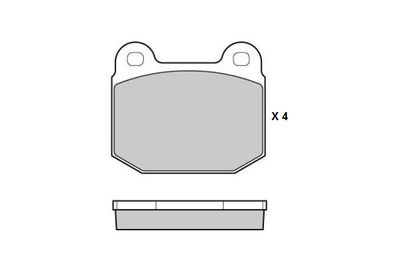 121035 E.T.F. Комплект тормозных колодок, дисковый тормоз
