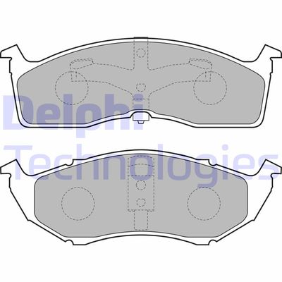 LP1531 DELPHI Комплект тормозных колодок, дисковый тормоз