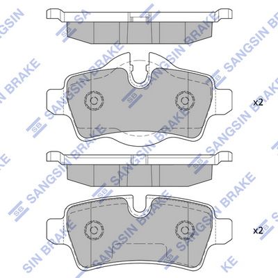 SP2246 Hi-Q Комплект тормозных колодок, дисковый тормоз