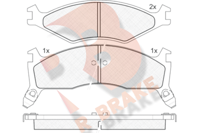 RB1270 R BRAKE Комплект тормозных колодок, дисковый тормоз