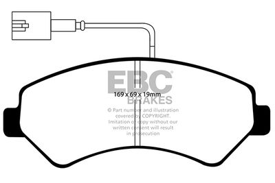 DP19692 EBC Brakes Комплект тормозных колодок, дисковый тормоз