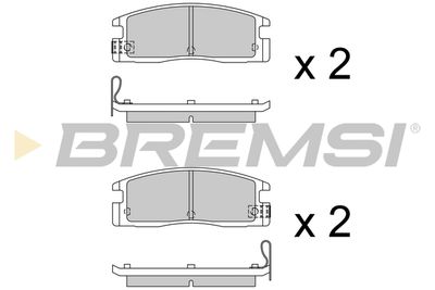 BP2493 BREMSI Комплект тормозных колодок, дисковый тормоз