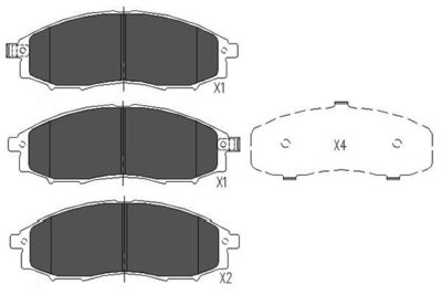 KBP6518 KAVO PARTS Комплект тормозных колодок, дисковый тормоз