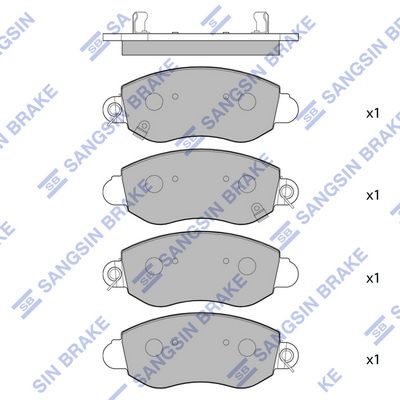 SP1275 Hi-Q Комплект тормозных колодок, дисковый тормоз