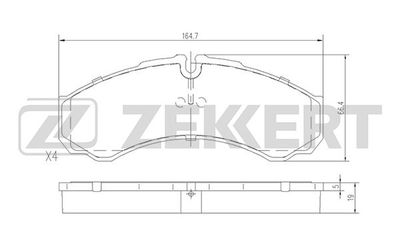 BS2801 ZEKKERT Комплект тормозных колодок, дисковый тормоз