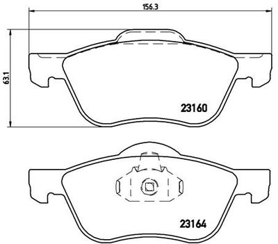 P56037 BREMBO Комплект тормозных колодок, дисковый тормоз