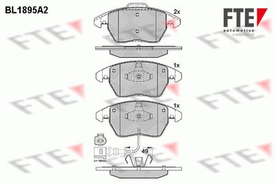 BL1895A2 FTE Комплект тормозных колодок, дисковый тормоз