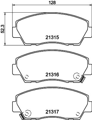 8DB355036981 HELLA PAGID Комплект тормозных колодок, дисковый тормоз