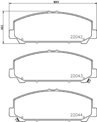 8DB355036741 HELLA PAGID Комплект тормозных колодок, дисковый тормоз