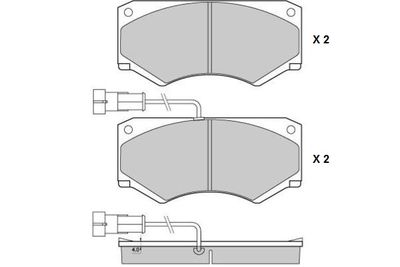 120948 E.T.F. Комплект тормозных колодок, дисковый тормоз