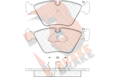 RB0773 R BRAKE Комплект тормозных колодок, дисковый тормоз