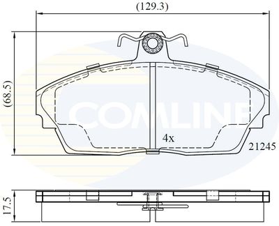 CBP0256 COMLINE Комплект тормозных колодок, дисковый тормоз