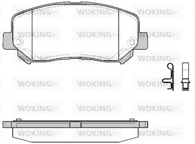 P1413322 WOKING Комплект тормозных колодок, дисковый тормоз