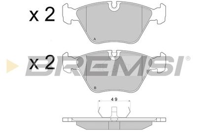 BP2664 BREMSI Комплект тормозных колодок, дисковый тормоз