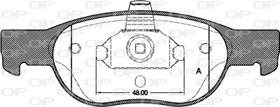 BPA058820 OPEN PARTS Комплект тормозных колодок, дисковый тормоз