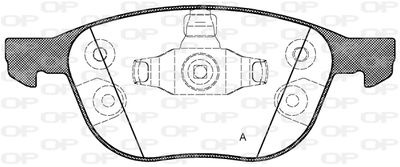 BPA108230 OPEN PARTS Комплект тормозных колодок, дисковый тормоз