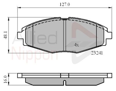 ADB0486 COMLINE Комплект тормозных колодок, дисковый тормоз