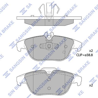 SP1707 Hi-Q Комплект тормозных колодок, дисковый тормоз