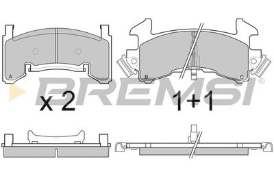 BP2796 BREMSI Комплект тормозных колодок, дисковый тормоз