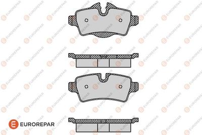 1617276980 EUROREPAR Комплект тормозных колодок, дисковый тормоз
