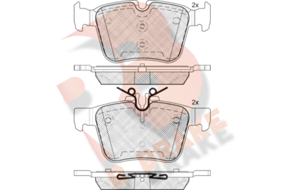 RB2214 R BRAKE Комплект тормозных колодок, дисковый тормоз