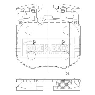 BBP2630 BORG & BECK Комплект тормозных колодок, дисковый тормоз