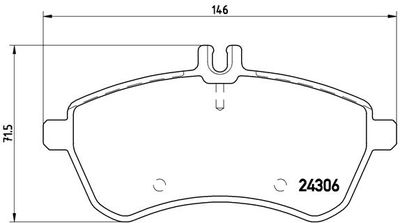 P50070 BREMBO Комплект тормозных колодок, дисковый тормоз