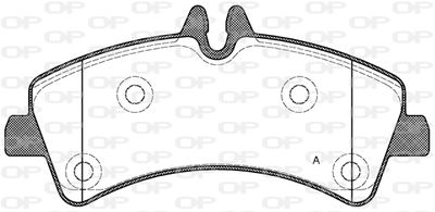 BPA124700 OPEN PARTS Комплект тормозных колодок, дисковый тормоз