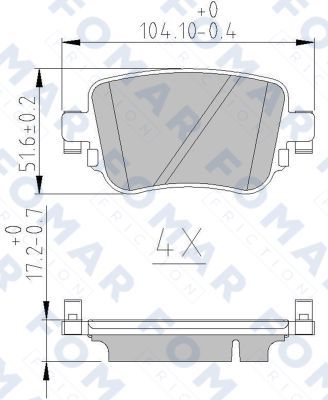 FO251081 FOMAR Friction Комплект тормозных колодок, дисковый тормоз