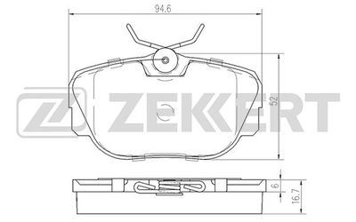 BS2138 ZEKKERT Комплект тормозных колодок, дисковый тормоз