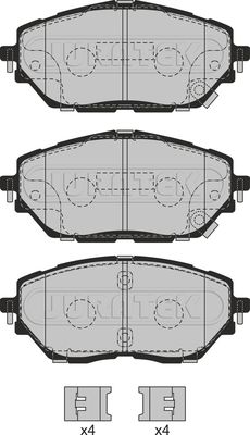 JCP8534 JURATEK Комплект тормозных колодок, дисковый тормоз