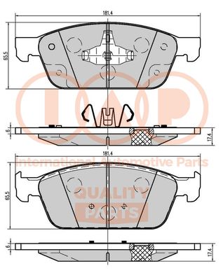 70404042 IAP QUALITY PARTS Комплект тормозных колодок, дисковый тормоз