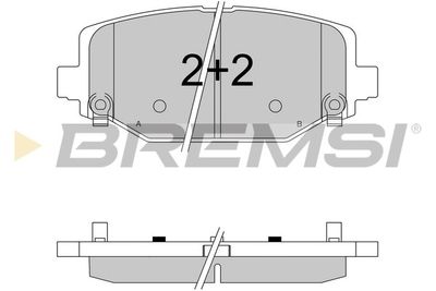 BP3544 BREMSI Комплект тормозных колодок, дисковый тормоз