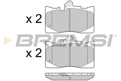 BP3418 BREMSI Комплект тормозных колодок, дисковый тормоз