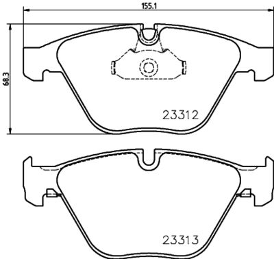 PCP1022 DON Комплект тормозных колодок, дисковый тормоз